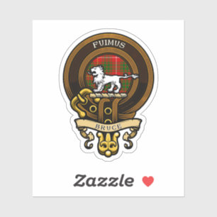 Scottish Clan Bruce Badge and Crest   Coat of Arms