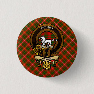 Scottish Clan Bruce Badge and Crest | Coat of Arms 1 Inch Round Button