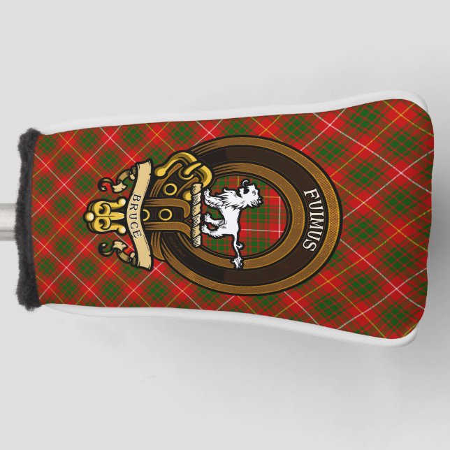 Scottish Clan Bruce Badge and Crest | Coat of Arms Golf Head Cover (Front)