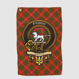 Scottish Clan Bruce Badge and Crest   Coat of Arms Golf Towel