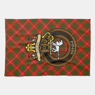 Scottish Clan Bruce Badge and Crest   Coat of Arms Kitchen Towel