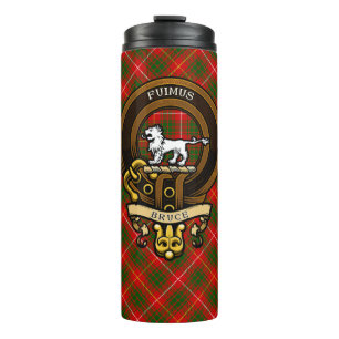 Scottish Clan Bruce Badge and Crest   Coat of Arms Thermal Tumbler