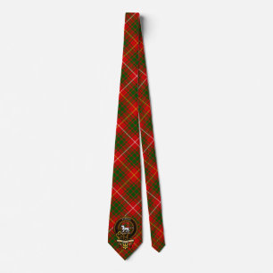 Scottish Clan Bruce Badge and Crest Coat of Arms Tie