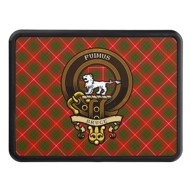 Scottish Clan Bruce Badge and Crest | Coat of Arms Trailer Hitch Cover (Front)