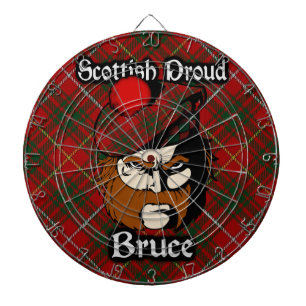 Scottish Clan Bruce Tartan Dartboard