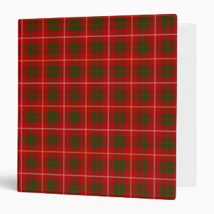 Scottish Clan Bruce Tartan Plaid Binder