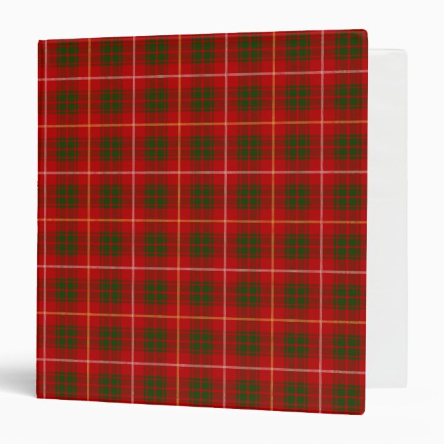 Scottish Clan Bruce Tartan Plaid Binder (Front/Inside)