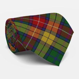 Scottish Clan Buchanan B Monogram Tartan Tie