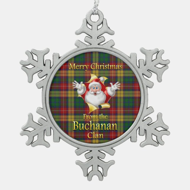 Scottish Clan Buchanan Christmas Ornament (Front)