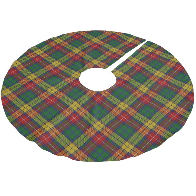 Scottish Clan Buchanan Tartan Brushed Polyester Tree Skirt (Angled)