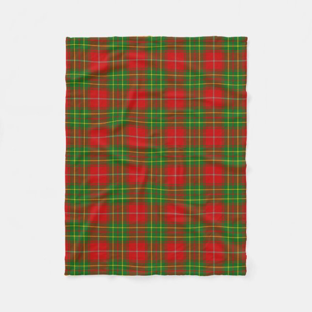 Scottish Clan Burnett Tartan Plaid Fleece Blanket (Front)