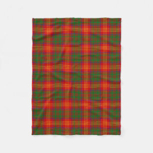 Scottish Clan Burns Tartan Plaid Fleece Blanket