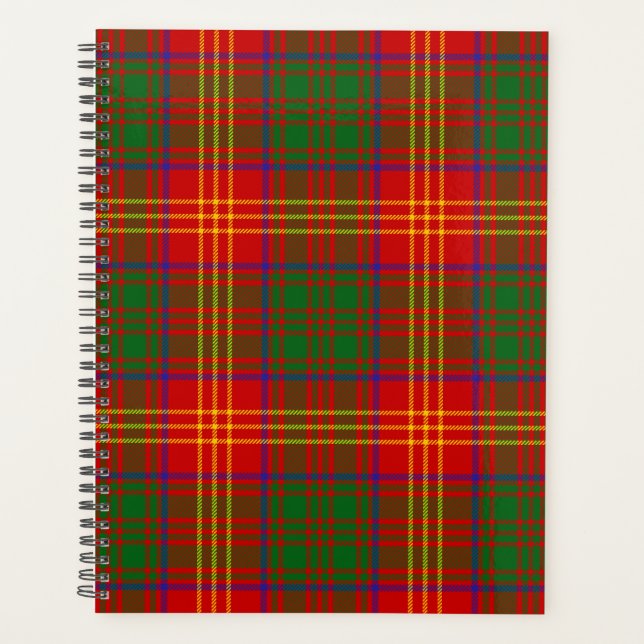 Scottish Clan Burns Tartan Plaid Planner (Front)
