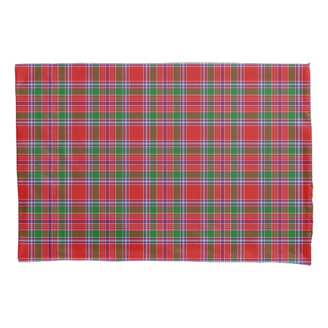 Scottish Clan Burrell Tartan Pillowcase (Front)
