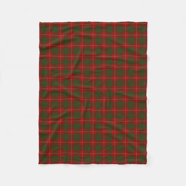Scottish Clan Cameron Classic Tartan Fleece Blanket (Front)