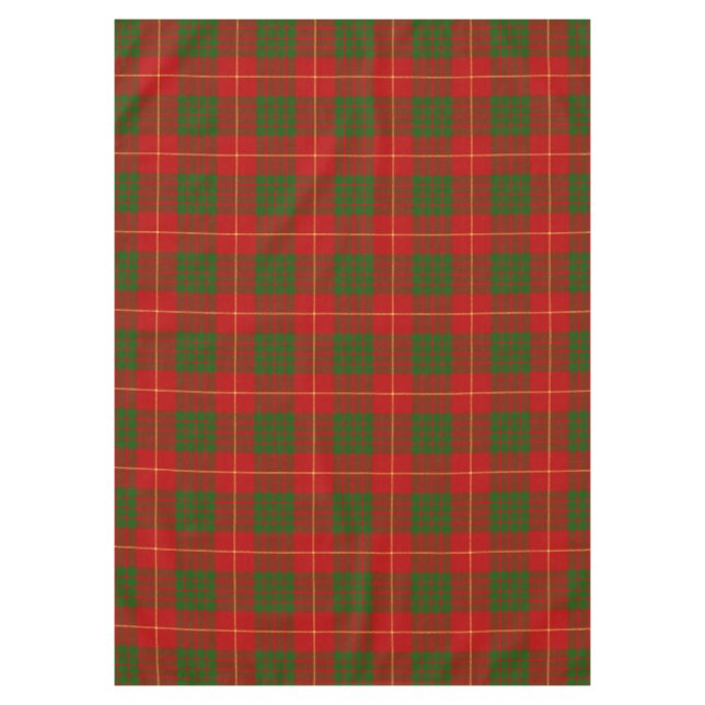 Scottish Clan Cameron Tartan Plaid Tablecloth (Front)