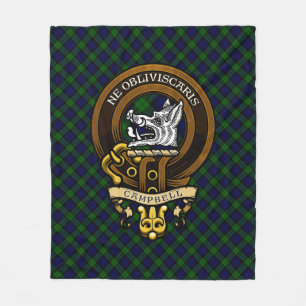 Scottish Clan Campbell Badge and Crest  Fleece Blanket