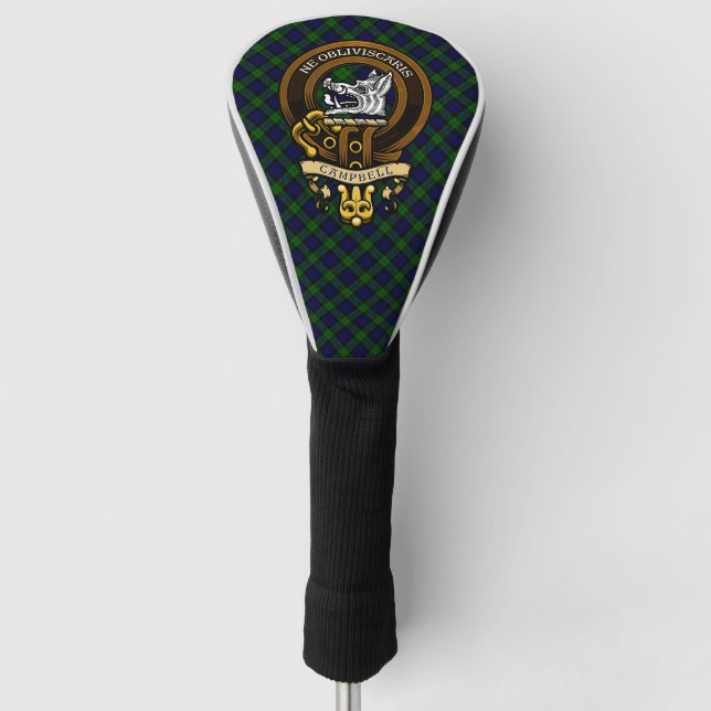 Scottish Clan Campbell Badge and Crest  Golf Head Cover (Front)