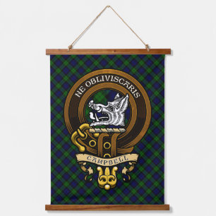 Scottish Clan Campbell Badge and Crest  Hanging Tapestry