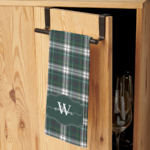 Scottish Clan Campbell Dress Tartan Monogrammed Kitchen Towel