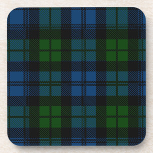 Scottish Clan Campbell Military Tartan Plaid Coaster