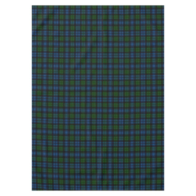 Scottish Clan Campbell Military Tartan Plaid Tablecloth (Front)