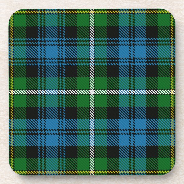 Scottish Clan Campbell Of Argyll Tartan Plaid Coaster (Front)