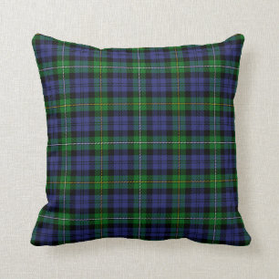 Scottish Clan Campbell of Loudoun Tartan Plaid Throw Pillow
