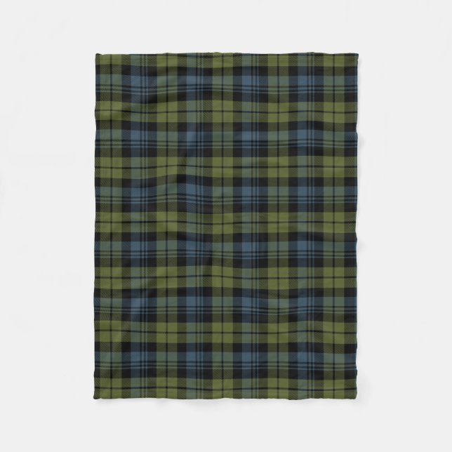 Scottish Clan Campbell Tartan Plaid Fleece Blanket (Front)