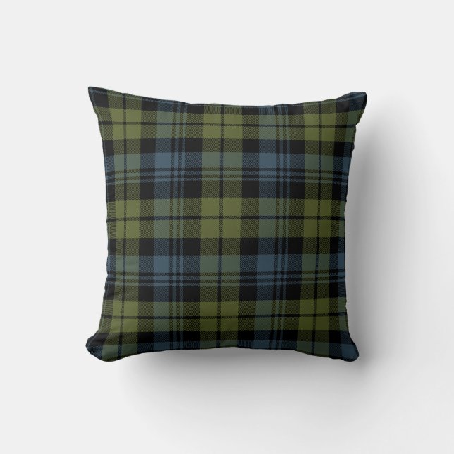Scottish Clan Campbell Tartan Plaid Throw Pillow (Front)