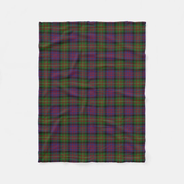 Scottish Clan Carnegie Classic Tartan Fleece Blanket (Front)