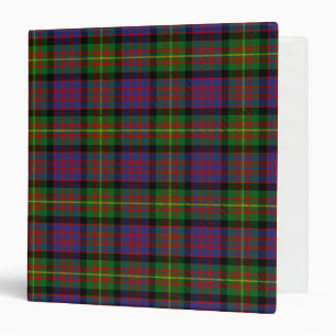 Scottish Clan Carnegie Tartan Plaid Binder