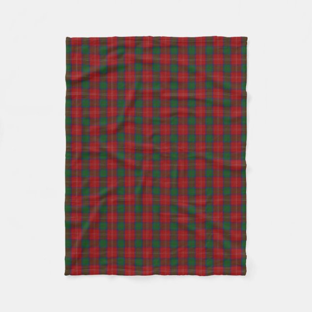 Scottish Clan Chisholm Classic Tartan Fleece Blanket (Front)