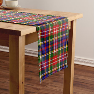 Scottish Clan Christie Tartan Plaid Long Table Runner