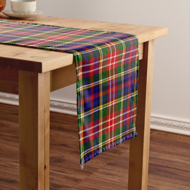 Scottish Clan Christie Tartan Plaid Long Table Runner (In Situ)