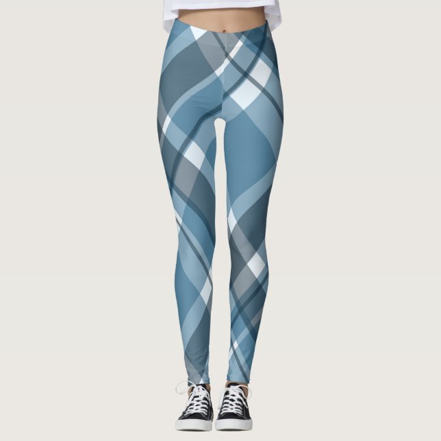 Scottish Clan Clark Tartan Plaid Leggings (Front)