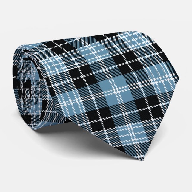 Scottish Clan Clark Tartan Plaid Tie (Rolled)