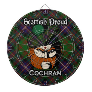 Scottish Clan Cochran Tartan Dartboard