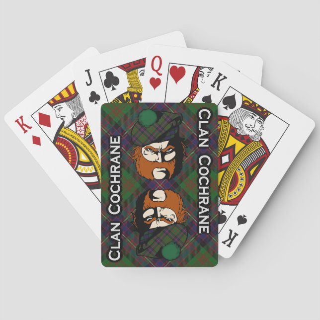 Scottish Clan Cochrane Tartan Deck Playing Cards (Back)