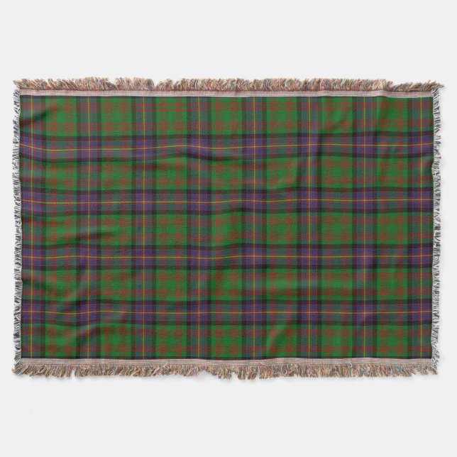 Scottish Clan Cochrane Tartan Plaid Throw Blanket (Front)