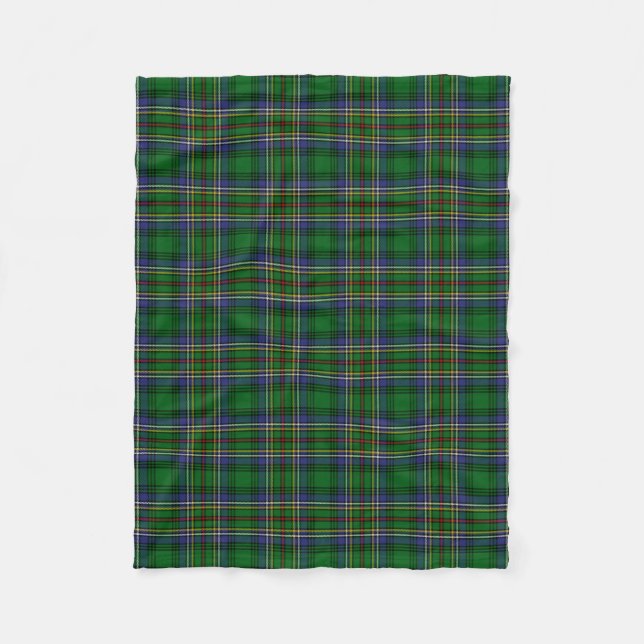Scottish Clan Cockburn Tartan Plaid Fleece Blanket (Front)