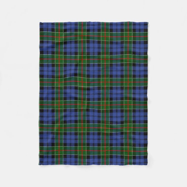 Scottish Clan Colquhoun Tartan Plaid Fleece Blanket (Front)