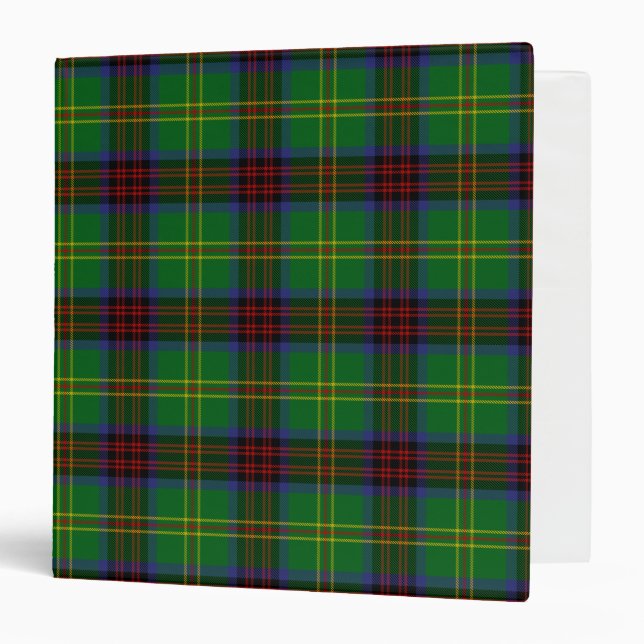 Scottish Clan Connolly Hunting Tartan Plaid Binder (Front/Inside)