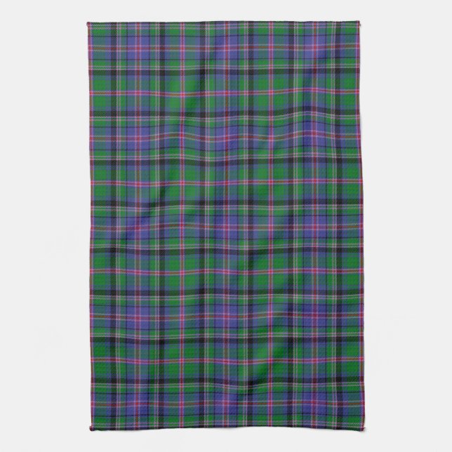 Scottish Clan Cooper Tartan Plaid Kitchen Towel (Vertical)