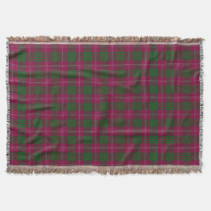 Scottish Clan Crawford Tartan Throw Blanket