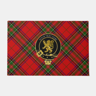 Scottish Clan Crest Lion Tartan Doormat