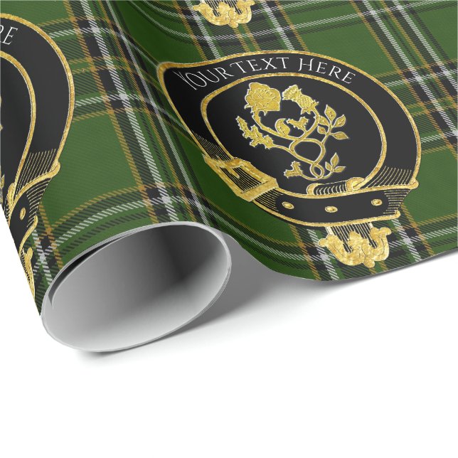 Scottish Clan Crest Rose Thistle Wrapping Paper (Roll Corner)