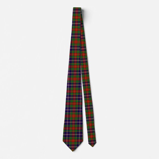 Scottish Clan Crozier Tartan Plaid Tie (Front)