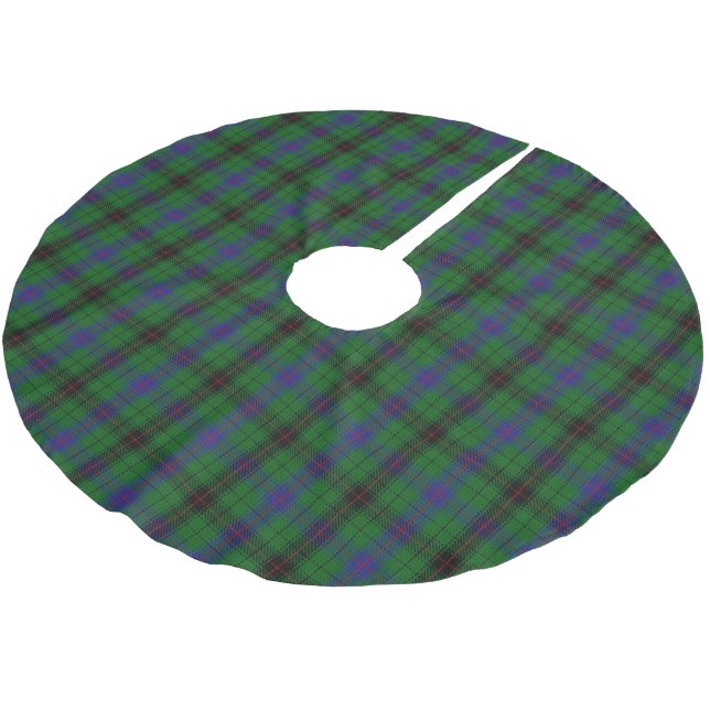 Scottish Clan Davidson Tartan Brushed Polyester Tree Skirt (Angled)