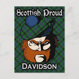 Scottish Clan Davidson Tartan Postcard
